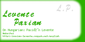 levente paxian business card